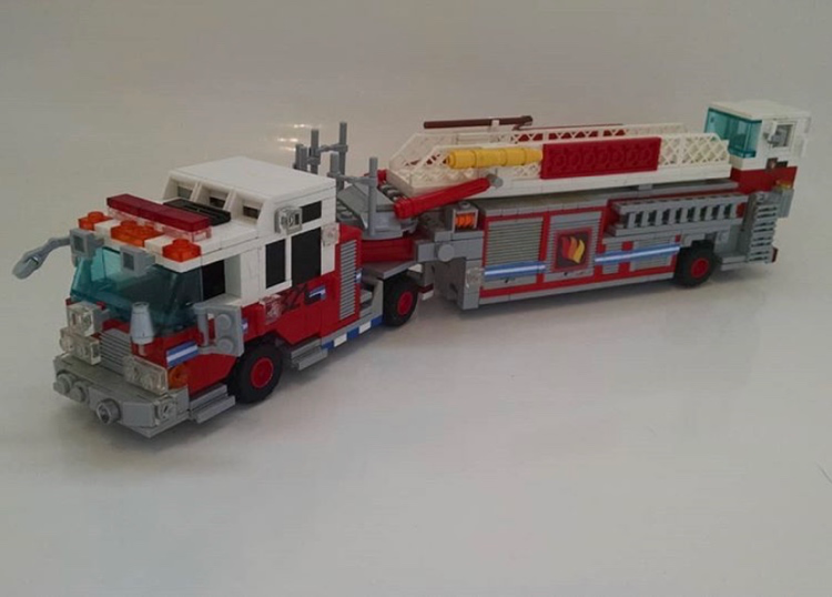 how to make a lego fire truck